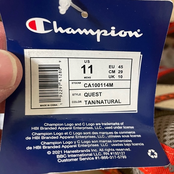 Champion Quest High Top Trail Sneakers Size 11 in Tan and Natural. NWT - Picture 8 of 11